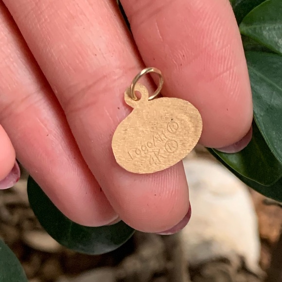 Solid 14k yellow gold Nittany lion PSU charm pennstate - Picture 3 of 4